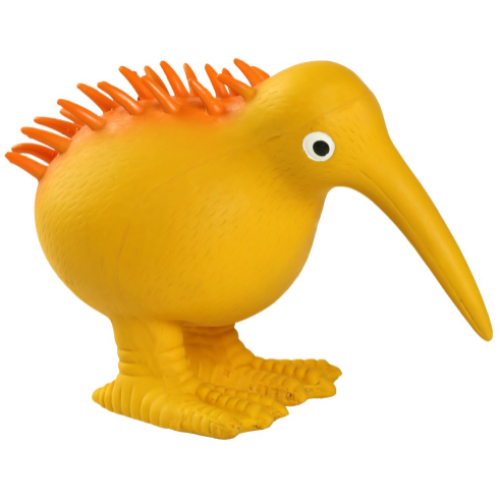 Игрушка для собак Kiwi Walker «Птица киви» оранжевая, 13,5 см