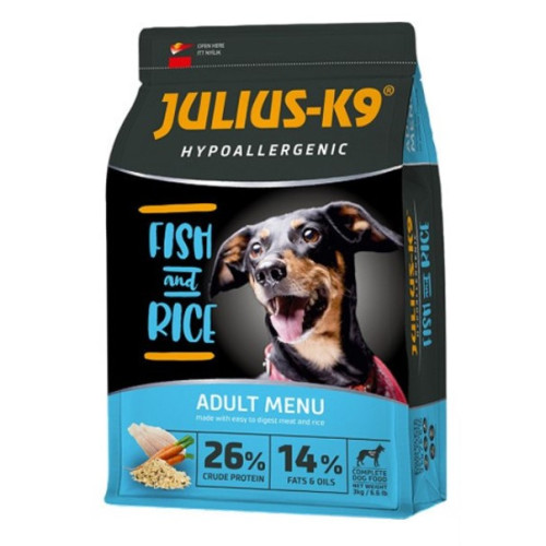 Сухой корм для собак JULIUS К-9 HighPremium ADULТ ( рыба и рис) 12 кг