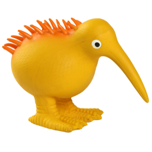 Игрушка для собак Kiwi Walker «Птица киви» оранжевая, 8,5 см