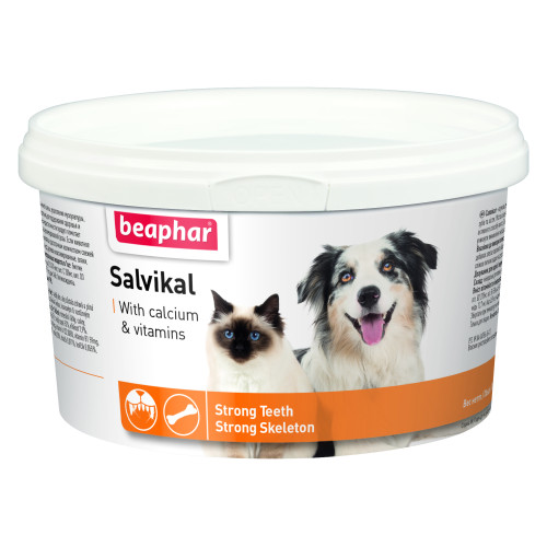 Мінеральна суміш Beaphar Salvikal для зубів та кісток кішок та собак 250 г