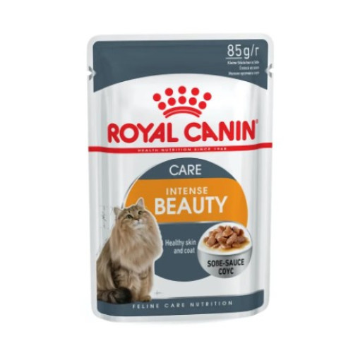 Влажный корм для кошек Royal Canin Intense Beauty в соусе 12 шт х 85 г (для кожи и шерсти)