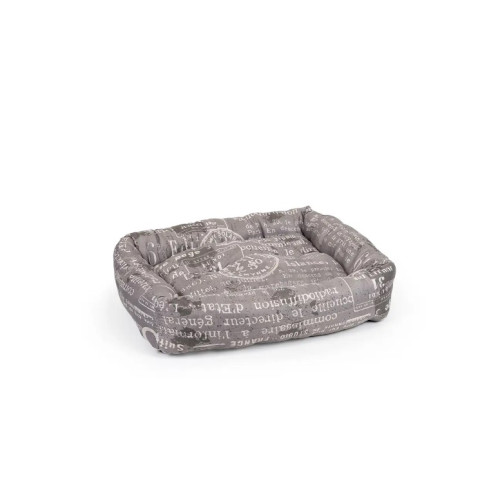 Лежак для собак и кошек Природа «Print» № 1  50 см / 40 см / 12 см (серый)