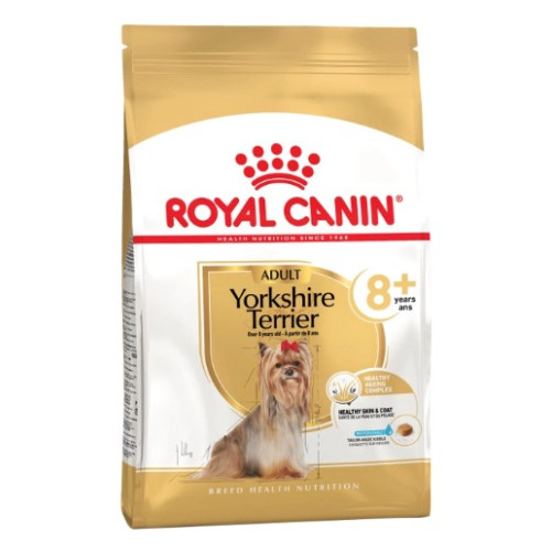 Сухой корм Royal Canin Yorkshire Terrier 8+ для собак породы йоркширский терьер в возрасте от 8 лет, 1,5 кг