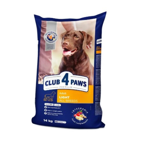 Сухой корм для собак всех пород Club 4 Paws Premium контроль веса 14 кг (курица)