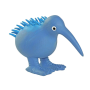 Игрушка для собак Kiwi Walker «Птица киви» голубая, 8,5 см