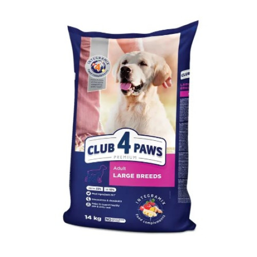 Сухой корм для собак крупных пород Club 4 Paws Premium 14 кг (курица)
