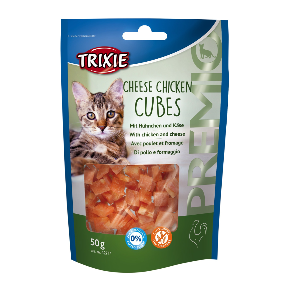 Ласощі для кішок Trixie Premio Cheese Chicken Cubes сирно-курячі кубики 50 г