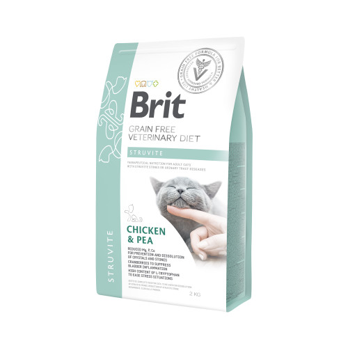 Сухой корм Brit Grain Free VetDiets Cat Struvite для кошек при лечении и профилактике мочекаменной болезни 2 кг
