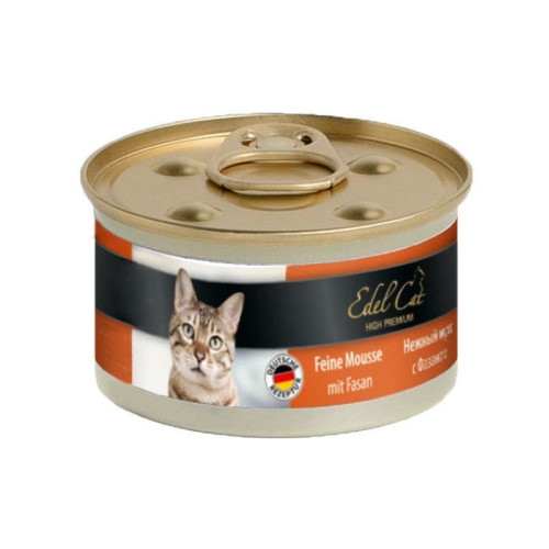 Вологий корм для кішок Edel Cat Ніжний мус з фазаном 85г