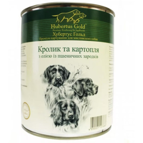 Консерва для собак Hubertus Gold (Хубертус Голд) кролик и картофель 800 г.