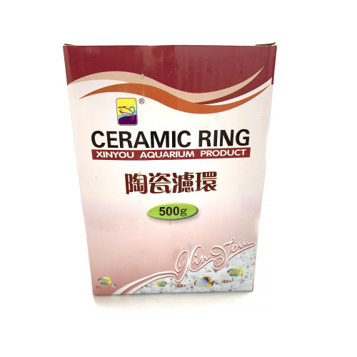 Наполнитель для фильтра в аквариум керамические кольца Minjiang 500 г