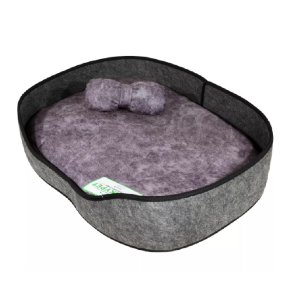 Лежак Цезар №1 "Lucky Pet", фиолетово-серый, 32х43х10см