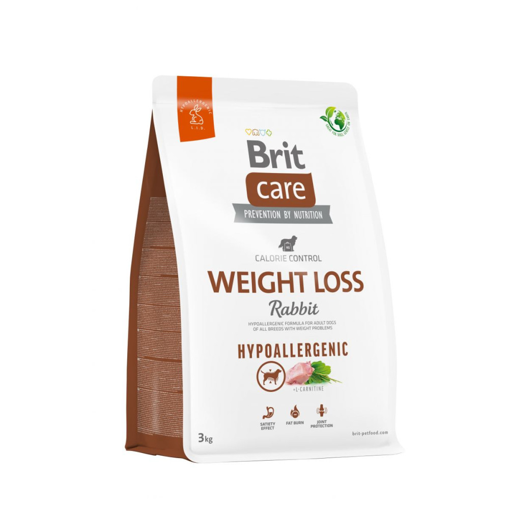 Сухий корм Brit Care Dog Hypoallergenic Weight Loss для собак з надмірною вагою, з кроликом та рисом 3 кг