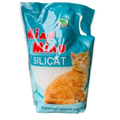 Наполнитель cиликагелевый для кошачьих туалетов MIAU MIAU SILICATE 3.8 (л)