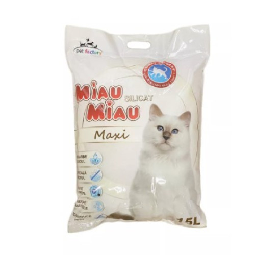 Наполнитель cиликагелевый для кошачьих туалетов MIAU MIAU SILICATE 15 (л)