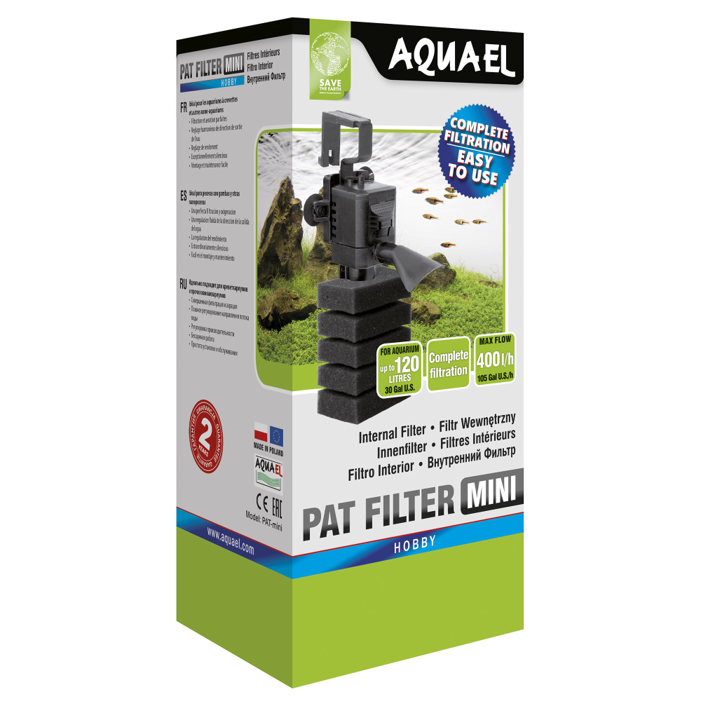Внутренний фильтр для аквариума AquaEl Pat Mini до 120 л 