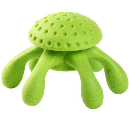 Іграшка для собак Kiwi Walker «Восьминіг» зелений, 13 см
