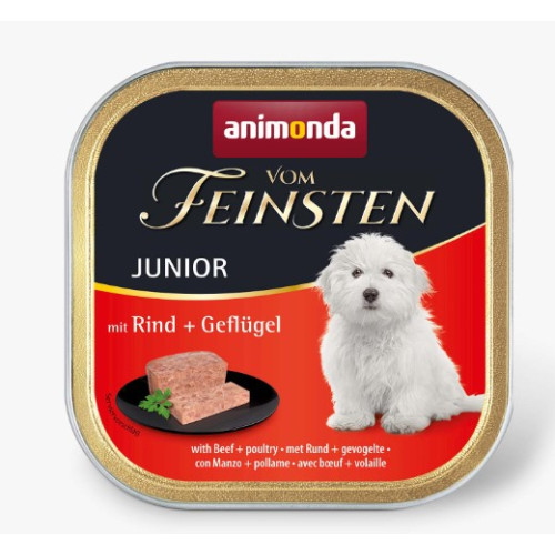 Консерва Animonda Vom Feinsten Junior with Beef + Poultry для щенков, с говядиной и птицей, 150г 