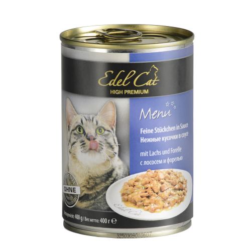 Вологий корм для кішок Edel Cat з лососем та фореллю 400 г