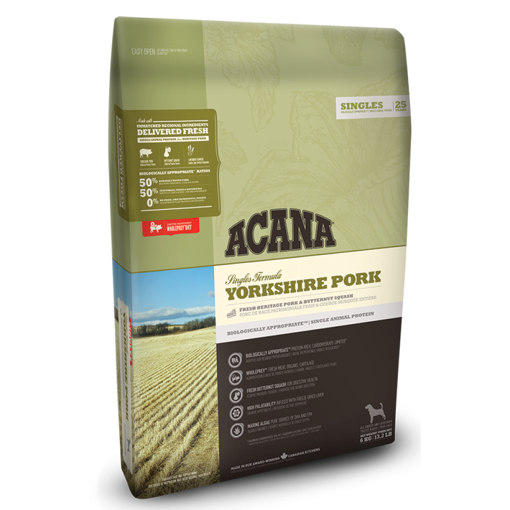 Сухий гіпоалергенний корм для собак усіх порід ACANA Yorkshire Pork 11.4 кг