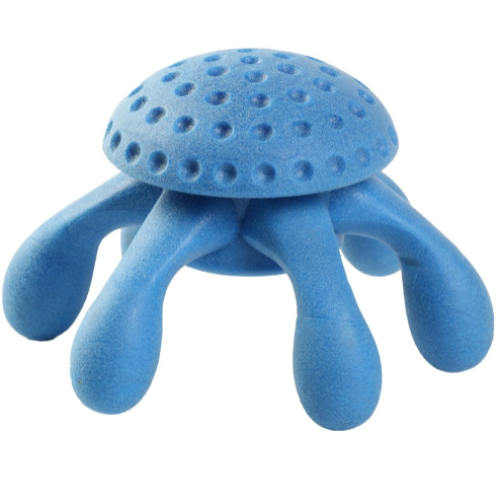 Іграшка для собак Kiwi Walker «Восьминіг» блакитний, 13 см