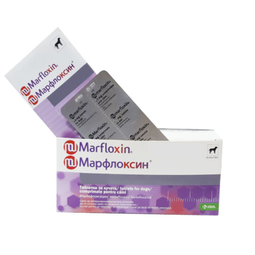 Препарат від інфекції органів дихання у собак KRKA Марфлоксин 20мг 10 таб