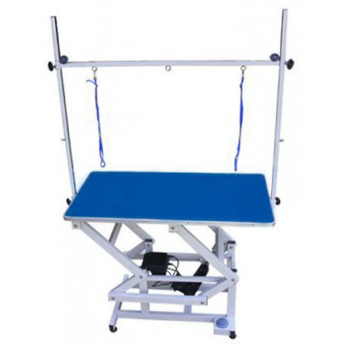 Стол для груминга с электрическим подъемником (черный, синий) 110*60*50 (95)