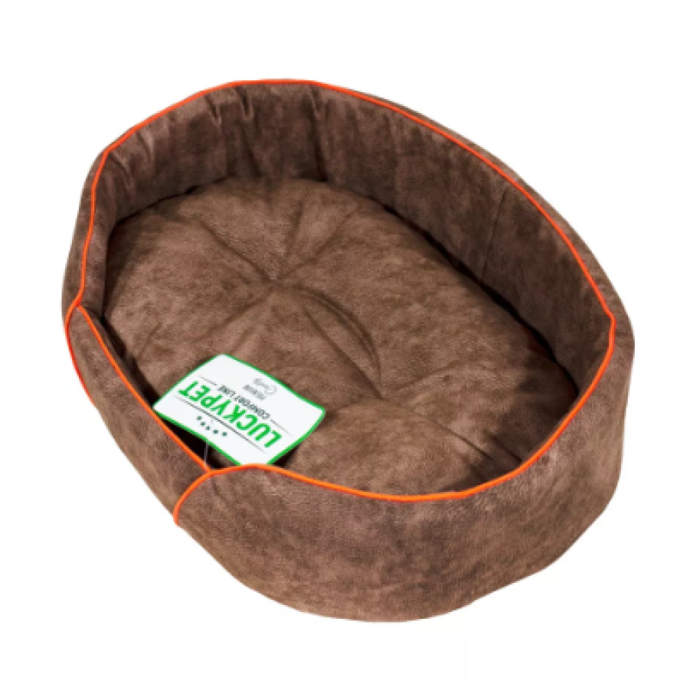 Лежак Долли №6 "Lucky Pet", коричневый, 54х76х15см  