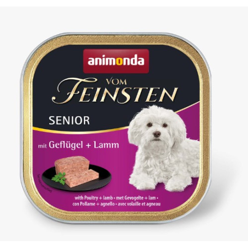 Консерва Animonda Vom Feinsten Senior with Poultry + Lamb для стареющих собак, с птицей и ягненком, 150г 