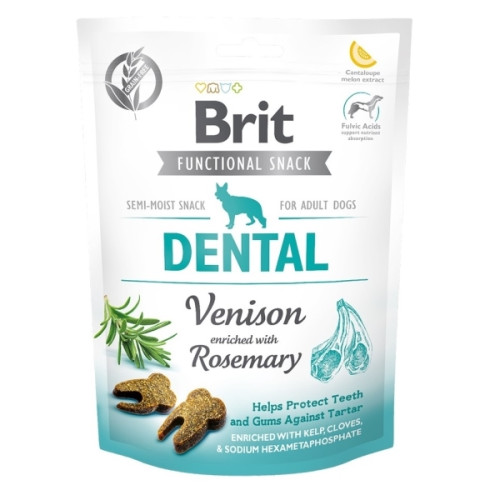 Ласощі для собак Brit Care Dog Functional Snack Dental Venison з олениною для зубів 150 г