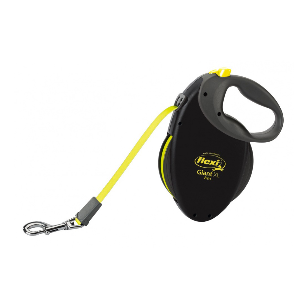 Поводок-рулетка Flexi Neon Giant XL 8 м до 75 кг Черная