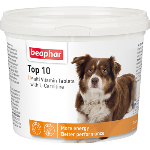 Сбалансированный комплекс витаминов Beaphar Top 10 для собак 750 шт