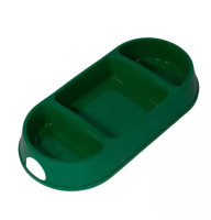 Миска тройная "Lucky Pet" пластиковая, 200+250+200мл Green