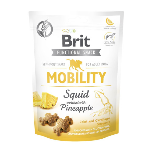 Ласощі для собак Brit Care Dog Functional Snack Mobility Squid з кальмаром для суглобів 150 г