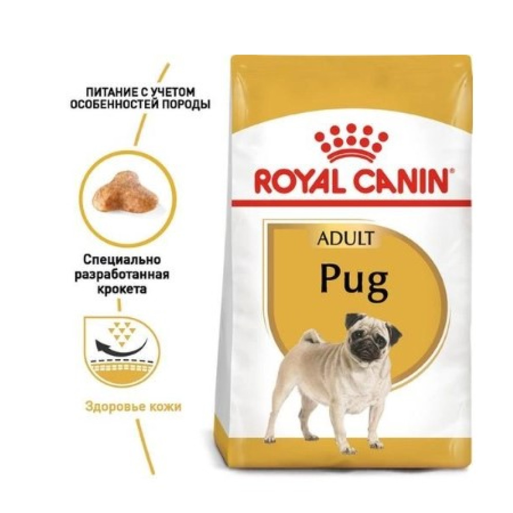 Сухой корм Royal Canin Pug Adult  для взрослых собак породы мопс от 10 мес. 1.5 (кг)