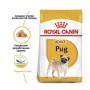 Сухой корм Royal Canin Pug Adult  для взрослых собак породы мопс от 10 мес. 1.5 (кг)