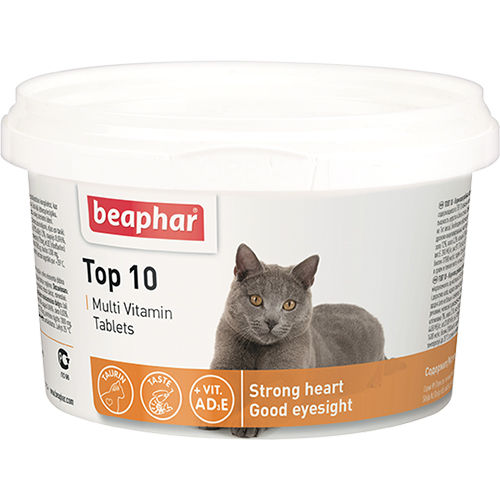 Сбалансированный комплекс витаминов Beaphar Top 10 для кошек 180 шт
