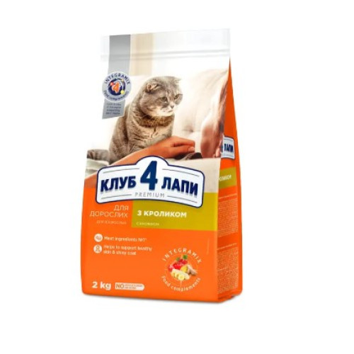 Сухой корм для взрослых кошек Club 4 Paws Premium (кролик) 2 (кг)