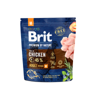 Сухой корм Brit Premium Dog Adult M для взрослых собак средних пород со вкусом курицы 1 кг