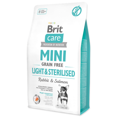 Сухой корм Brit Care Mini Grain Free Light & Sterilised для взрослых собак миниатюрных пород с избыточным весом или стерилизованных 2 кг
