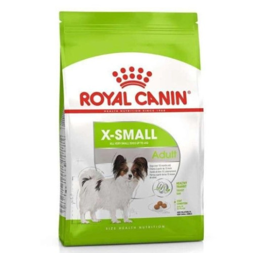 Сухой полнорационный корм для взрослых собак миниатюрных пород  Royal Canin X-Small Adult от 10 мес. до 8 лет