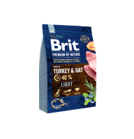 Сухой корм Brit Premium Dog Light для собак с избыточным весом со вкусом индейки 3 кг