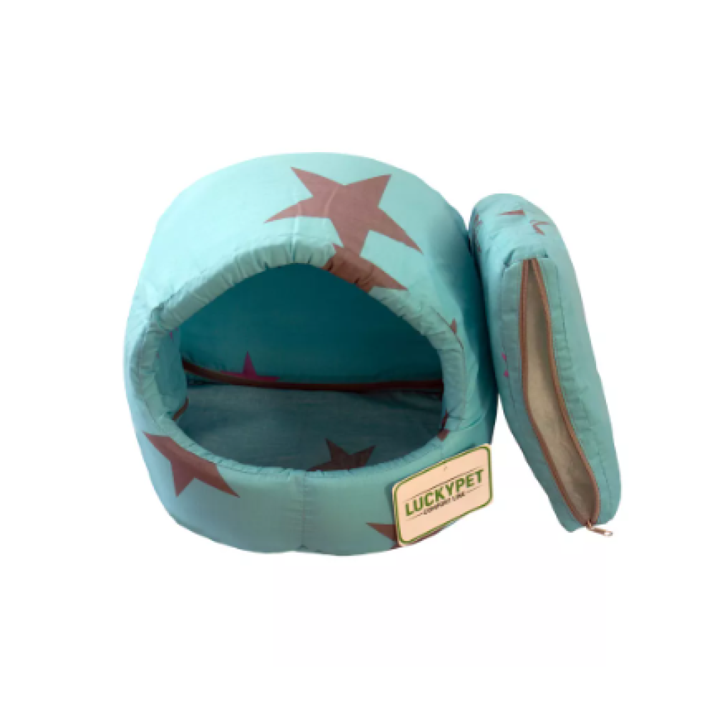 Будка - лежак для собак и кошек №0 Белла "Lucky Pet", бирюзовый, 30х27х27см