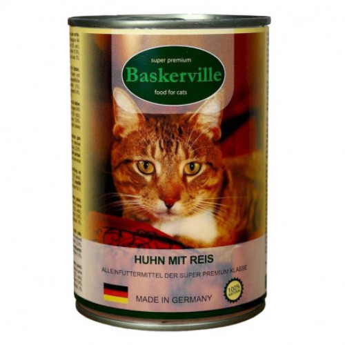 Консерва для кошек Baskerville (Баскервиль) цыпленок с рисом  400 (г)