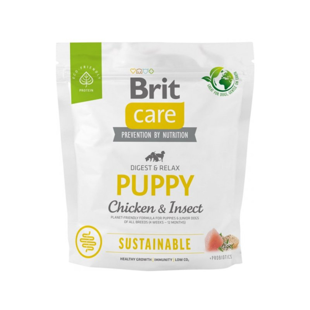 Сухой корм Brit Care Dog Sustainable Puppy для щенков всех пород 1 кг
