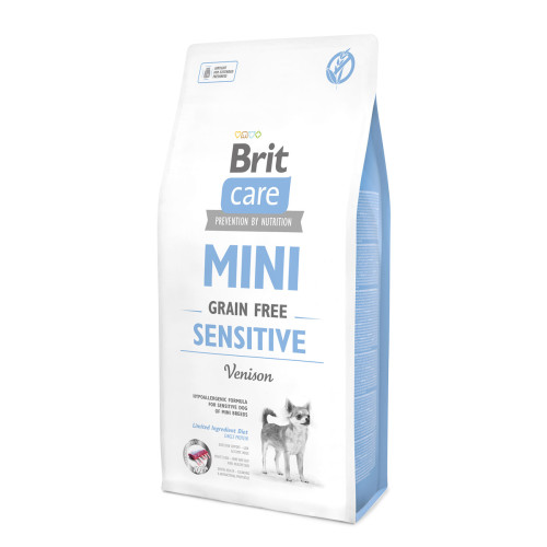Сухой корм Brit Care Mini Grain Free Sensitive для взрослых собак миниатюрных пород с чувствительным пищеварением 7 кг