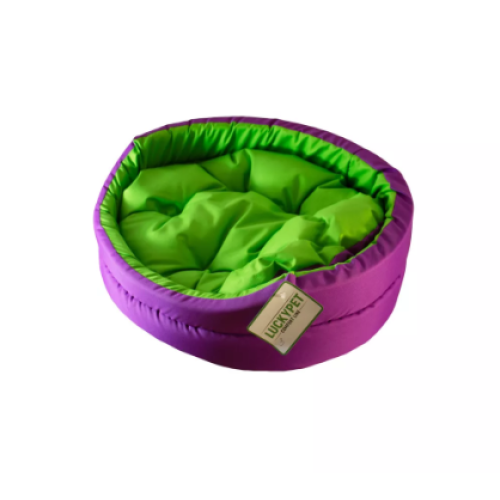 Лежак для собак и кошек Звезда №1 "Luсky Pet", фиолетово-зеленый, 35х45см