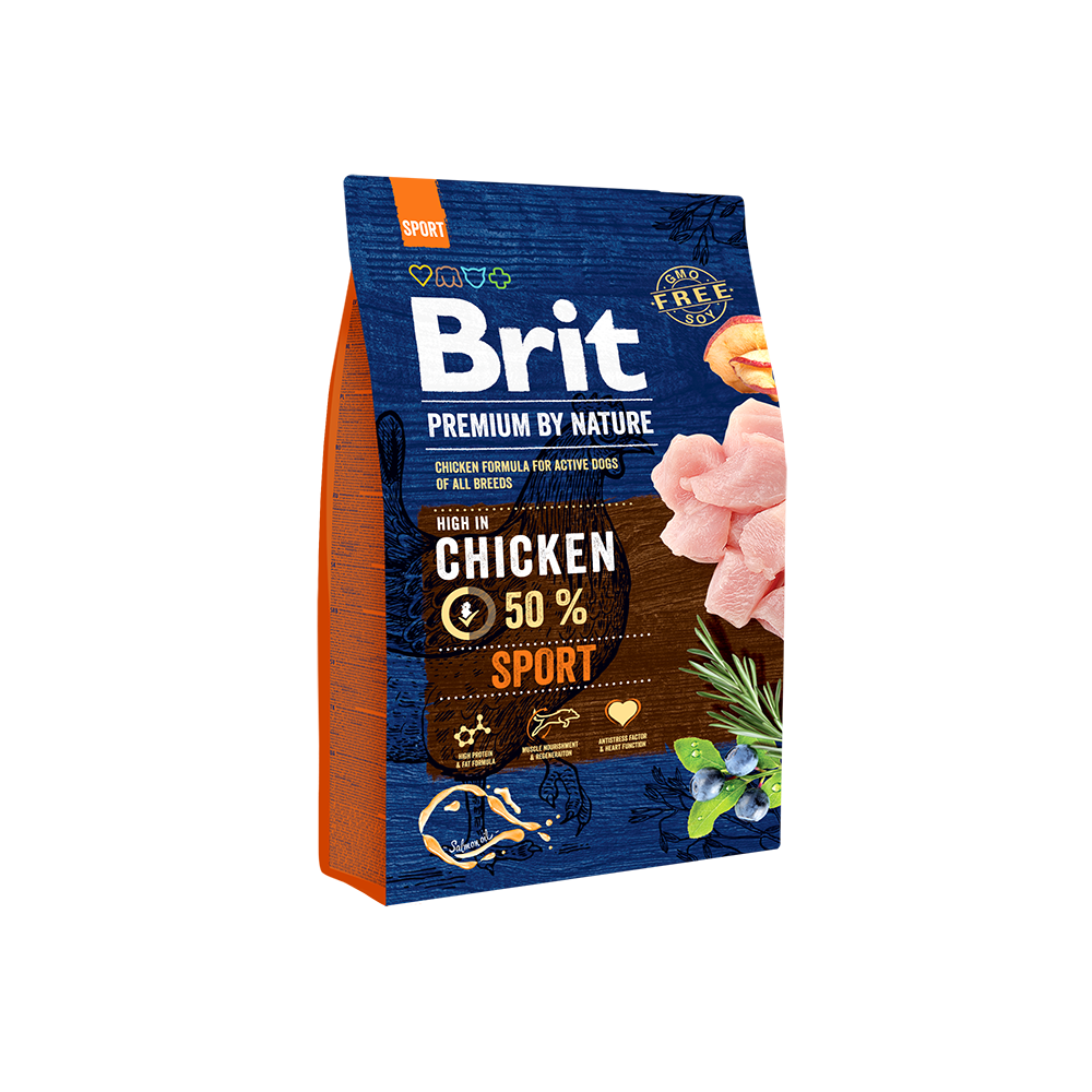 Сухой корм Brit Premium Dog Sport для собак с повышенными физическими нагрузками со вкусом курицы 3 кг