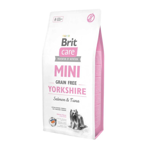 Сухой корм Brit Care Mini Grain Free Yorkshire для взрослых собак породы йоркширский терьер 7 кг