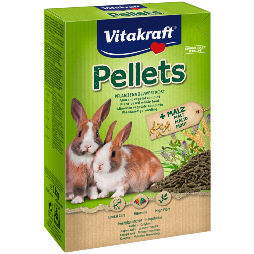 Корм для кроликов в гранулах с солодом Vitakraft Pellets 1 кг 1 (кг)